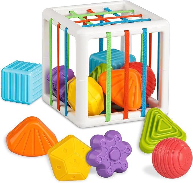 Cubo Montessori Amor Maternal – Estimula o Desenvolvimento Infantil com Texturas e Diversão