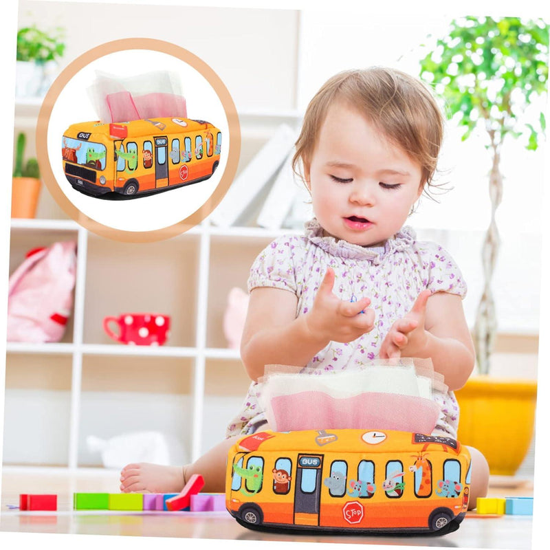 Conjunto De Caixa De Tecido Amor Maternal – Brinquedo Sensorial para Bebês, Poliéster Resistente, Multicolor