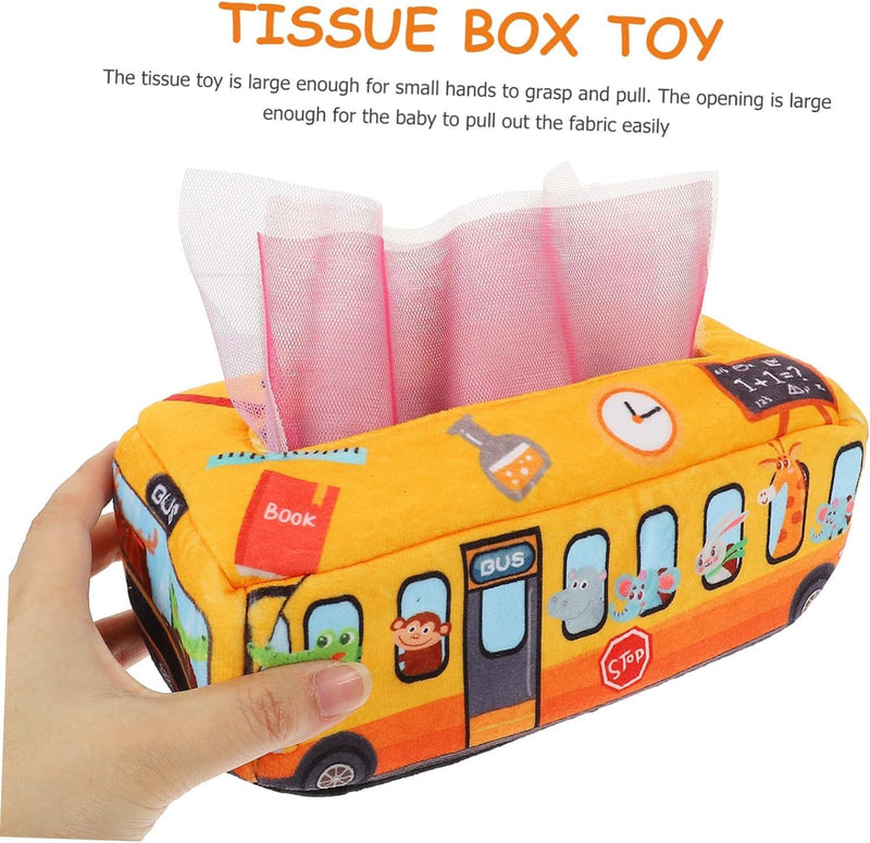 Conjunto De Caixa De Tecido Amor Maternal – Brinquedo Sensorial para Bebês, Poliéster Resistente, Multicolor