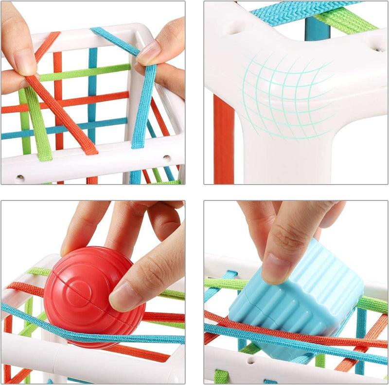 Cubo Montessori Amor Maternal – Estimula o Desenvolvimento Infantil com Texturas e Diversão