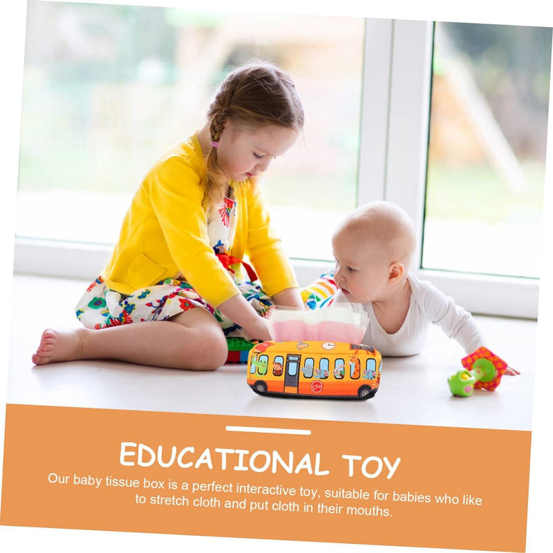 Conjunto De Caixa De Tecido Amor Maternal – Brinquedo Sensorial para Bebês, Poliéster Resistente, Multicolor
