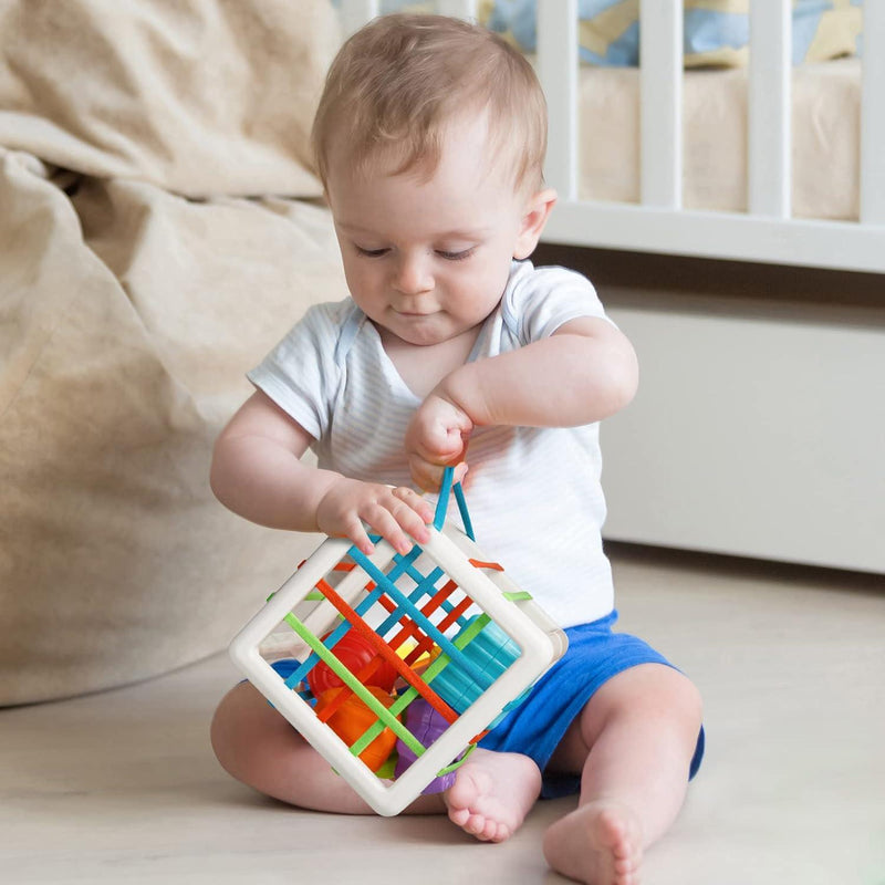 Cubo Montessori Amor Maternal – Estimula o Desenvolvimento Infantil com Texturas e Diversão