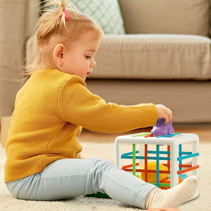 Cubo Montessori Amor Maternal – Estimula o Desenvolvimento Infantil com Texturas e Diversão
