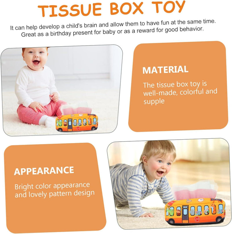 Conjunto De Caixa De Tecido Amor Maternal – Brinquedo Sensorial para Bebês, Poliéster Resistente, Multicolor