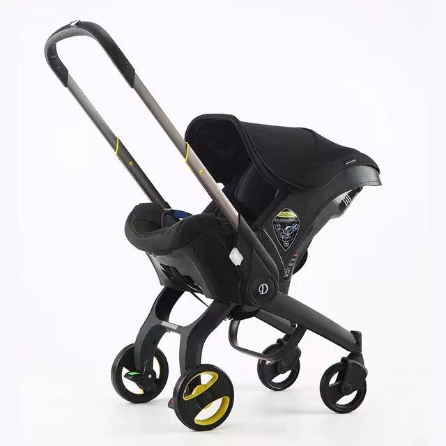 Carrinho Dobrável Slim 3 em 1 Amor Maternal – Rosa, Vermelho, Cinza e Preto, Conforto Extremo, Flexível e Seguro