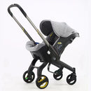 Carrinho Dobrável Slim 3 em 1 Amor Maternal – Rosa, Vermelho, Cinza e Preto, Conforto Extremo, Flexível e Seguro
