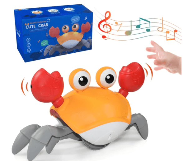 Caramexo - Caranguejo Estimulador de Movimentos Amor Maternal – Brinquedo Interativo com Luz e Música