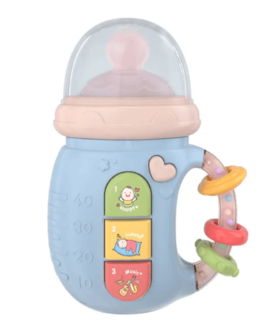 Mamadeira Musical com Chocalho Amor Maternal – Estímulo Sensorial e Diversão para Bebês