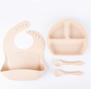 Kit de Louça de Silicone +Babador- Hora do Almoço