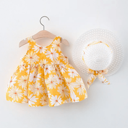 Moda Verão- vestido+ chapéu