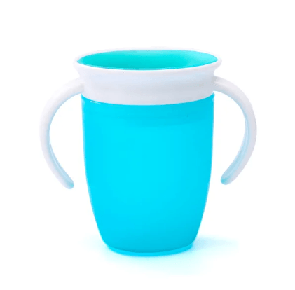 Copo 360° Anti-Vazamento Amor Maternal – Silicone Macio, Sem Derramamento, 6m+