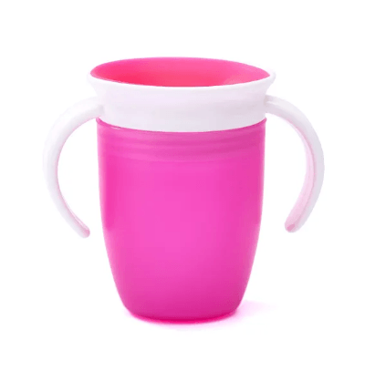 Copo 360° Anti-Vazamento Amor Maternal – Silicone Macio, Sem Derramamento, 6m+