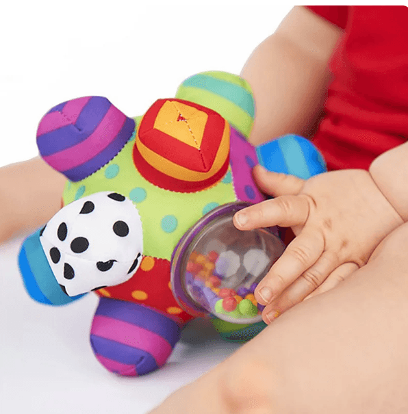 Bola Chocalho Sensorial Amor Maternal – Estimula Coordenação e Desenvolvimento Auditivo