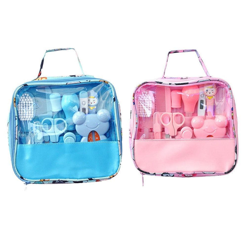 Kit Cuidados Infantil Amor Maternal – 13 Peças Rosa e Azul, Seguro e Prático para Higiene e Saúde do Bebê