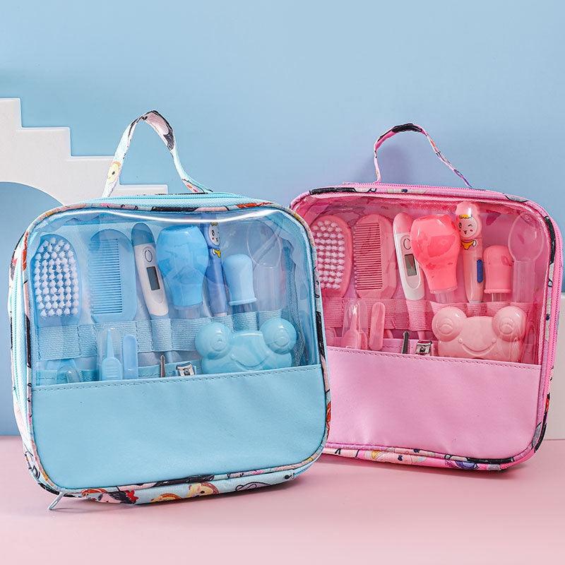Kit Cuidados Infantil Amor Maternal – 13 Peças Rosa e Azul, Seguro e Prático para Higiene e Saúde do Bebê