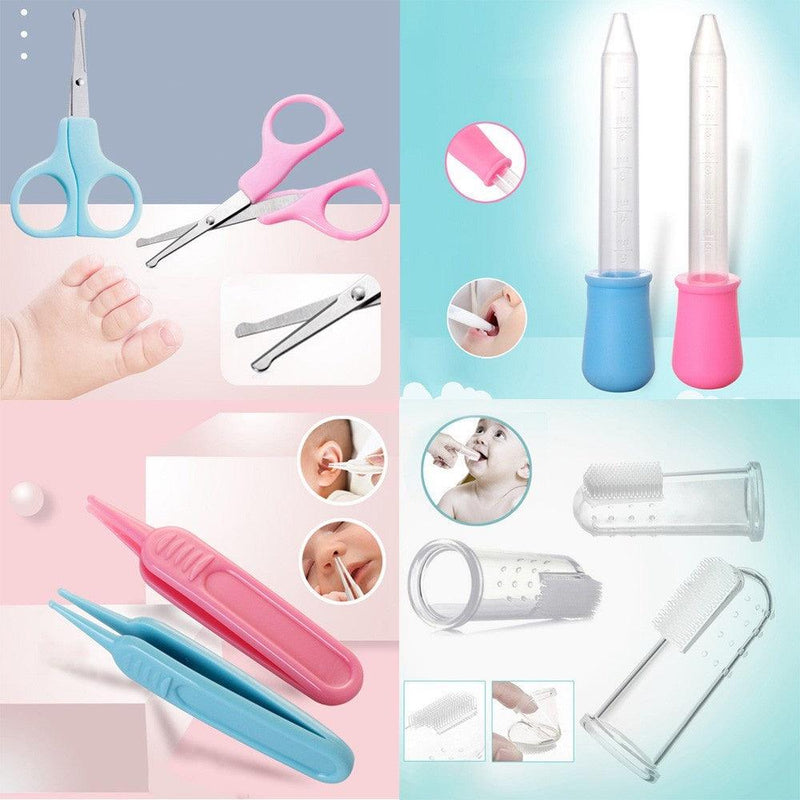 Kit Cuidados Infantil Amor Maternal – 13 Peças Rosa e Azul, Seguro e Prático para Higiene e Saúde do Bebê